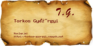 Torkos Györgyi névjegykártya