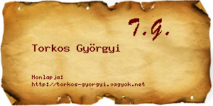 Torkos Györgyi névjegykártya